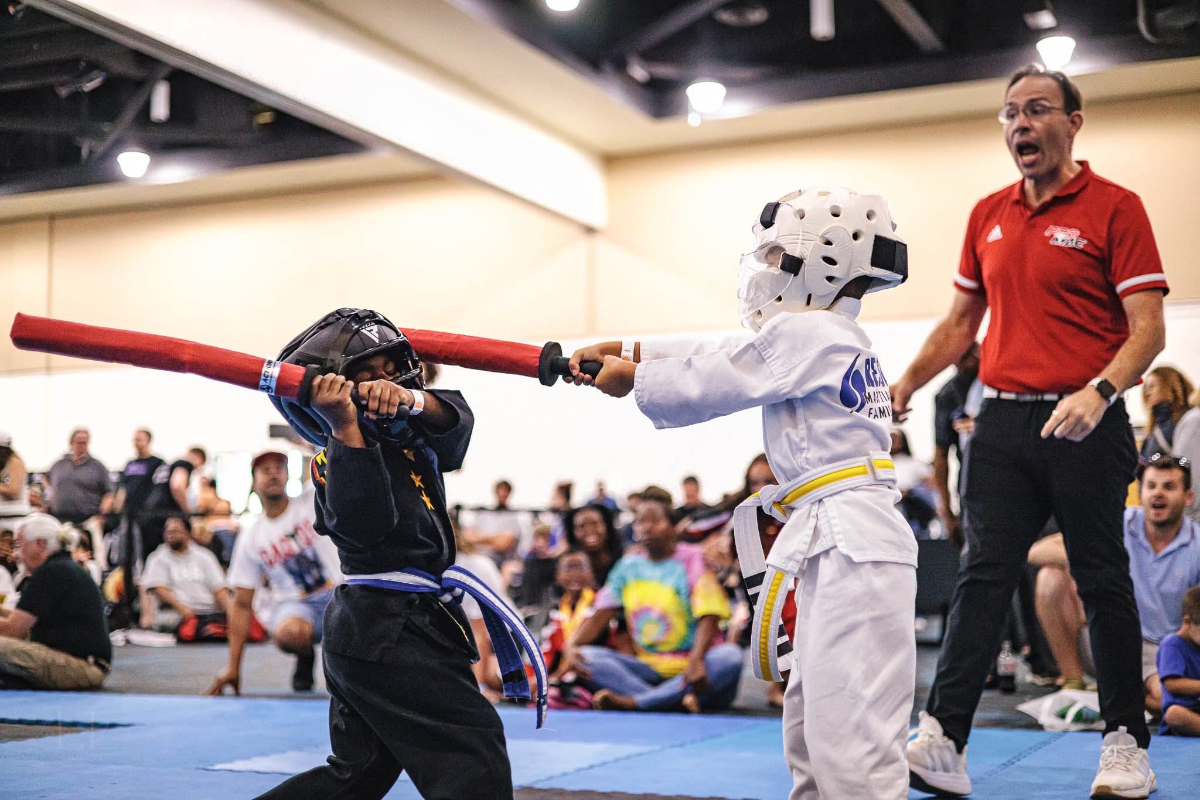 Padded sword competition
